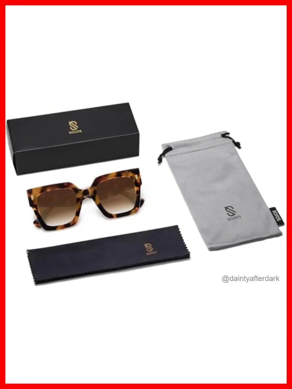 Oversized Square Sunglasses for Women UV400 Protection